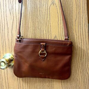 Lauren Ralph Lauren Brown Leather Crossbody